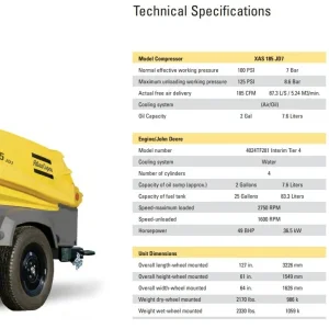 Atlas Copco XAS 185 Compressor